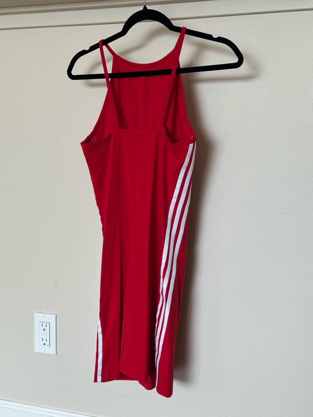 adidas Red Mini Dress with White Stripes - Picture 6 of 7